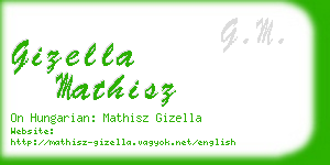 gizella mathisz business card